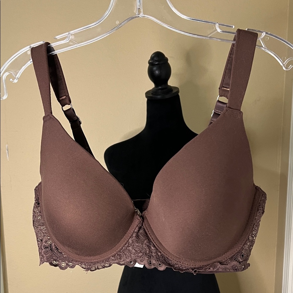 Lucky Brand Chocolate Lace Accent Bra